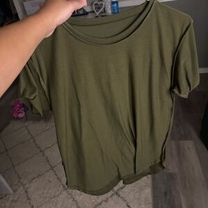 SHEIN Army Green Short Sleeve Tee